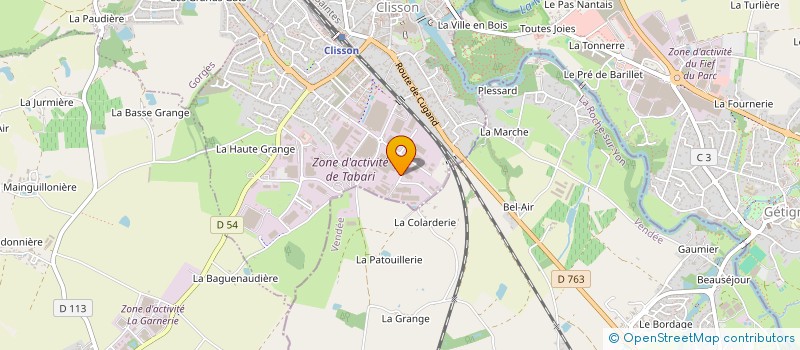 localisation de l'entreprise SOC CREATION INTEGRALE ENTREPRISE LOISIR à CLISSON
