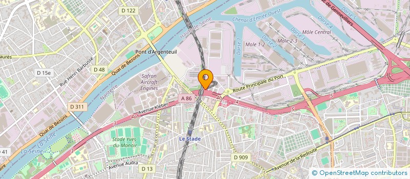 localisation de l'entreprise SOC D'ABATTAGE ET DISTRIBUTION DE VIANDE ET VOLAILLES HALLAL  GENNEVILLIERS