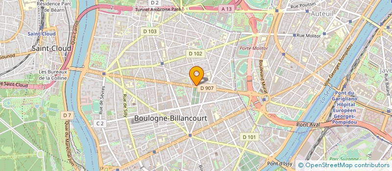 localisation de l'entreprise SOC D'AMENAGEMENT DE MELUN GARE à BOULOGNE-BILLANCOURT
