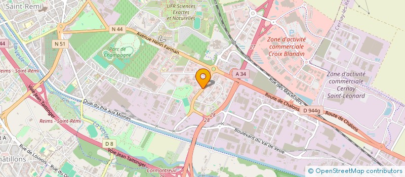 localisation de l'entreprise SOC D'APPLIC DE LA PHYSIQUE DES COULEURS  REIMS