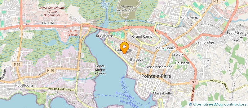 localisation de l'entreprise SOC D'APPLICAT TECHN RENOVAT BATIMENT  POINTE-A-PITRE