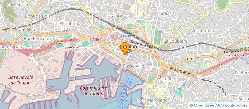 localisation de l'entreprise SOC D ASSISTANCE ET D INGENIERIE  TOULON