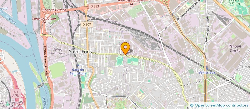 localisation de l'entreprise SOC D'AUTOMATION ET D'ELECTRONIQUE à VENISSIEUX