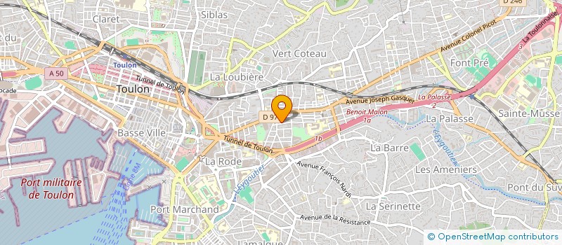 localisation de l'entreprise SOC D'ETUDE IMMOBILIERE  TOULON