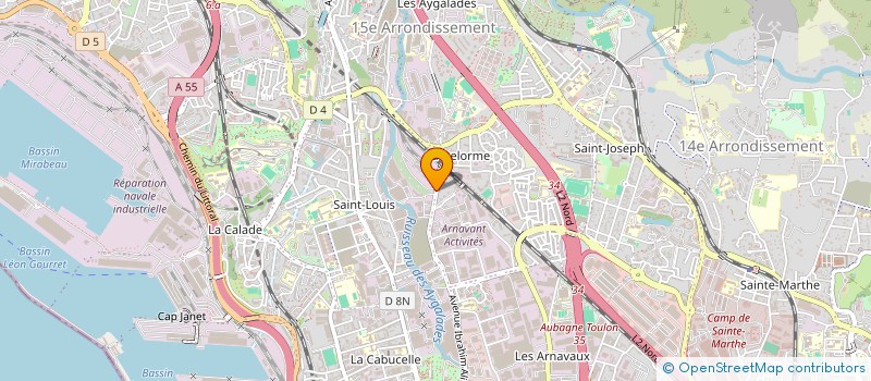 localisation de l'entreprise SOC D ETUDES BATIMENT ET TRAVAUX PUBLICS à MARSEILLE 15EME