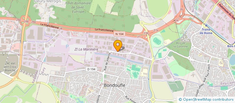 localisation de l'entreprise SOC D'ETUDES ET REALIS INDUSTR MECANIQ à BONDOUFLE