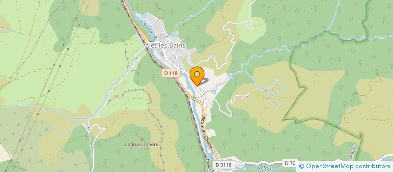 localisation de l'entreprise SOC D'EXPANSION TOURISTIQUE DE LA HAUTE VALLEE DE L'AUDE  ALET-LES-BAINS