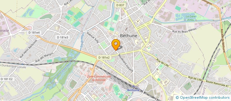 localisation de l'entreprise SOC D'EXPERTISE COMPTABLE RESP.LIMITEE à BETHUNE