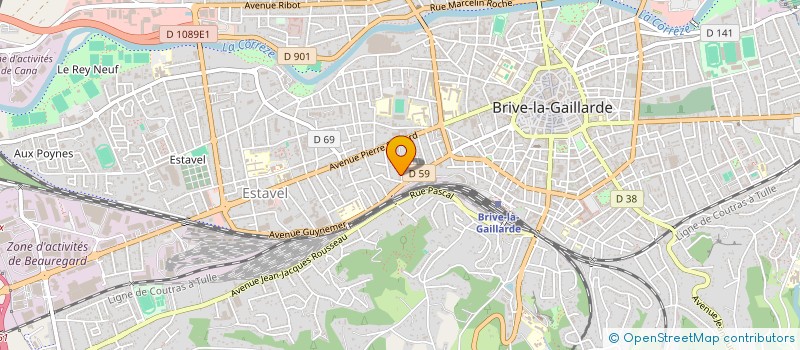 localisation de l'entreprise SOC D EXPERTISES D ASSURES SODEXA à BRIVE-LA-GAILLARDE