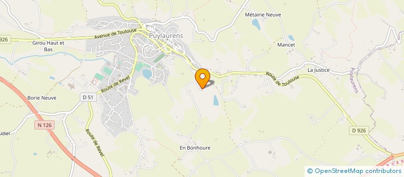localisation de l'entreprise SOC D EXPLOIT DES ETS PORTES SARL à PUYLAURENS