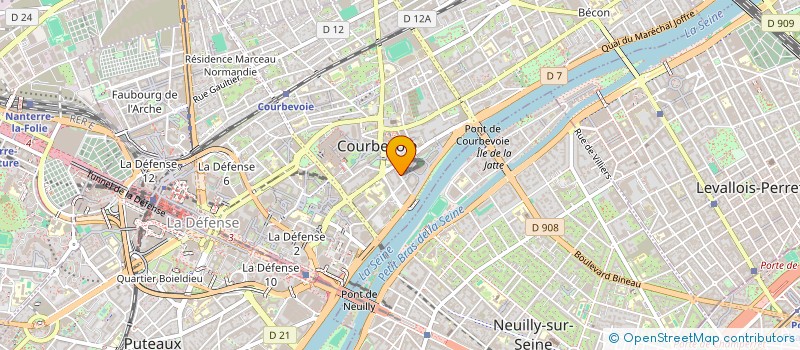 localisation de l'entreprise SOC D EXPLOIT DISTRIB COURBEVOIE à COURBEVOIE