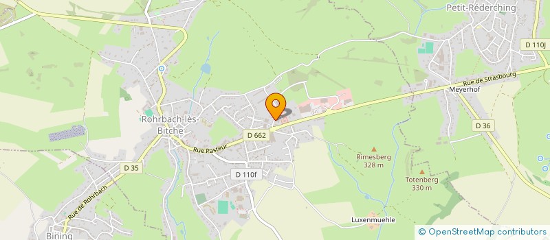 localisation de l'entreprise SOC D'EXPLOIT. MENUISERIE JUNG à ROHRBACH-LES-BITCHE