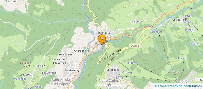 localisation de l'entreprise SOC D'EXPLOIT MENUISERIE OUVRIER-BUFFET à FLUMET