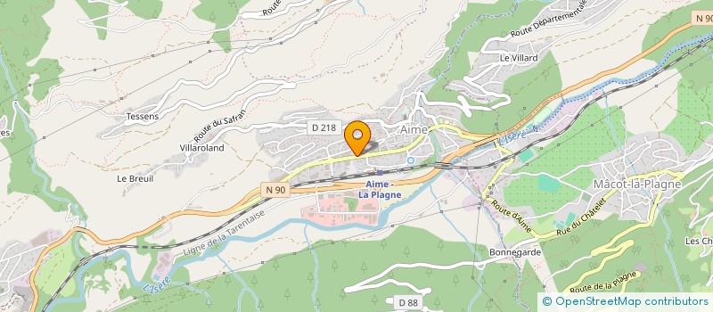 localisation de l'entreprise SOC D'EXPLOITAT DES ETS FERNAND BUTHOD  AIME-LA-PLAGNE