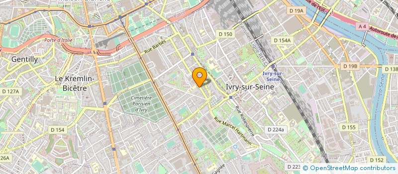 localisation de l'entreprise SOC D'EXPLOITATION DE BOULANGERIE HEDE à IVRY-SUR-SEINE