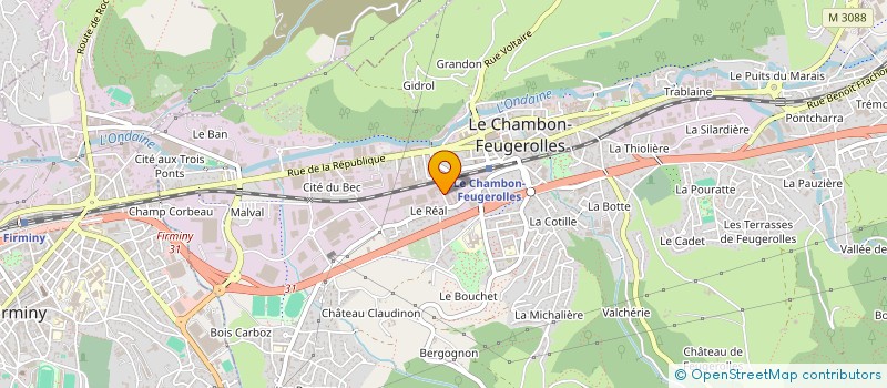 localisation de l'entreprise SOC D'EXPLOITATION DES ETS ALUMETAL à LE CHAMBON-FEUGEROLLES