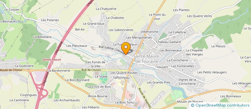 localisation de l'entreprise SOC D' EXPLOITATION DES ETS CHARAUDEAU à SAINTE-MAURE-DE-TOURAINE