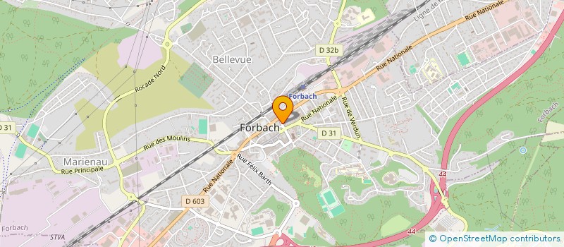 localisation de l'entreprise SOC D'EXPLOITATION DES ETS GREFF à FORBACH