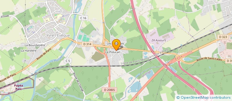 localisation de l'entreprise SOC D'EXPLOITATION DES ETS LEDUC à YVRE L EVEQUE