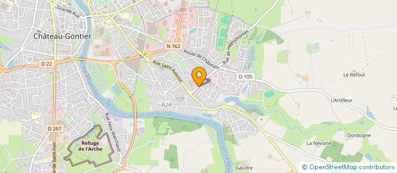 localisation de l'entreprise SOC D'EXPLOITATION DES ETS RAGUER.  CHATEAU-GONTIER-SUR-MAYENNE