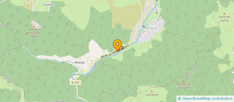 localisation de l'entreprise SOC D EXPLOITATION DES SOURCES ARCENS à ARCENS