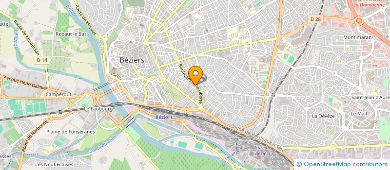 localisation de l'entreprise SOC D'EXPLOITATION ETS AURET à BEZIERS