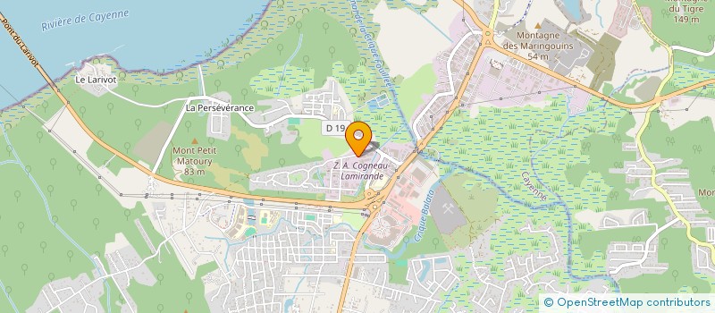 localisation de l'entreprise SOC D'EXPLOITATION FORESTIERE DE GUYANE à MATOURY