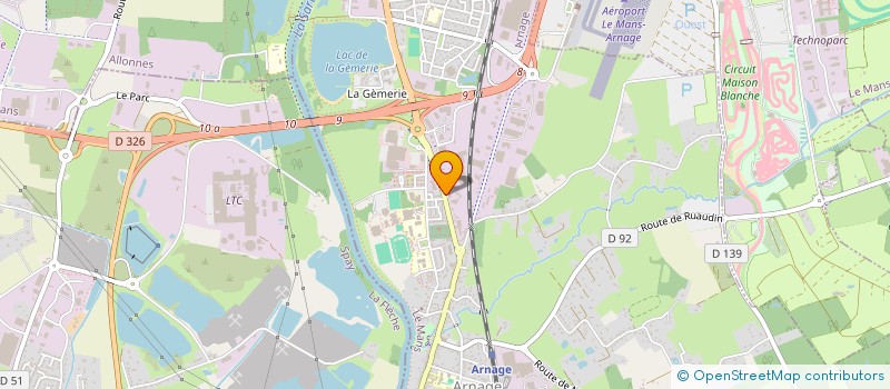 localisation de l'entreprise SOC D EXPLOITATION RAULET AUTOMOBILES à ARNAGE
