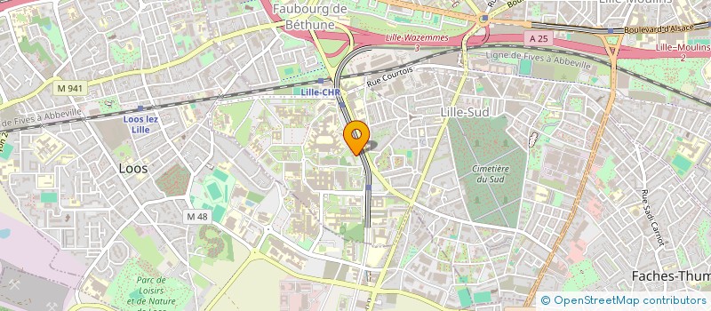 localisation de l'entreprise SOC D'OPHTALMOLOGIE DE NORD DE LA FRANCE à LILLE