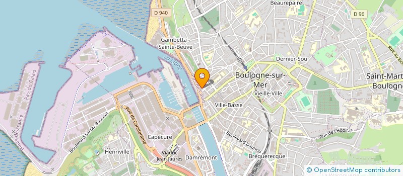 localisation de l'entreprise SOC D'ORGANISATION DE GESTION & D'EXPERTISE COMPTABLE DE LA COTE D'OPALE à BOULOGNE-SUR-MER