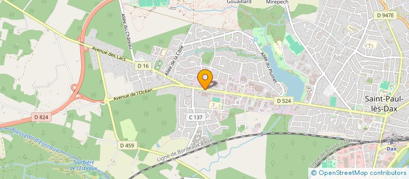 localisation de l'entreprise SOC DACQUOISE DISTRIBUTION à SAINT-PAUL-LES-DAX