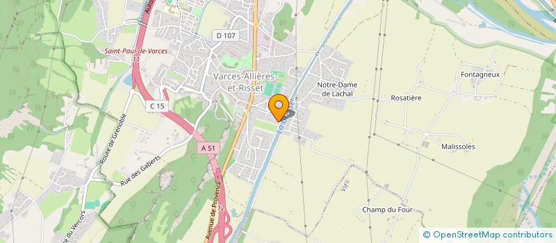 localisation de l'entreprise SOC DAUPHINOISE PEINTURE VITRERIE  VARCES-ALLIERES-ET-RISSET