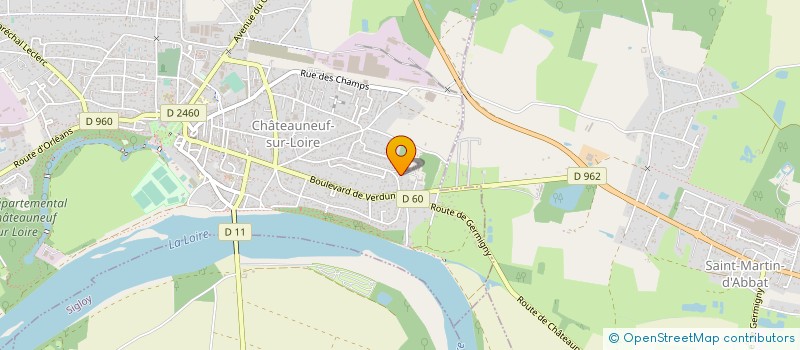 localisation de l'entreprise SOC DE CARRELAGE ET PLACOPLATRE à CHATEAUNEUF-SUR-LOIRE