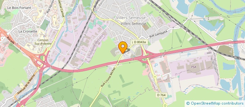 localisation de l'entreprise SOC DE COUVERTURE CHARLES LEDOUX  VILLERS-SEMEUSE