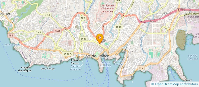 localisation de l'entreprise SOC DE DISTR DES MEUBLES SISAL à FORT-DE-FRANCE