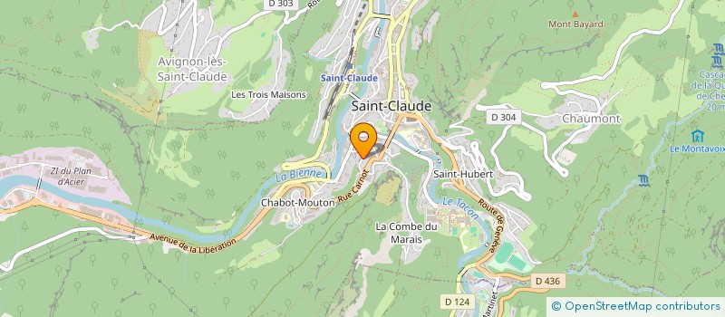 localisation de l'entreprise SOC DE DISTRIB POUR L IND ET L ARTISANAT à SAINT-CLAUDE