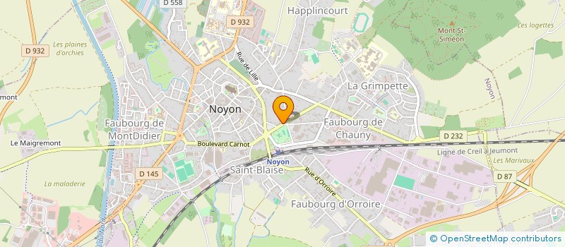 localisation de l'entreprise SOC DE DISTRIBUTION DE NOYON à NOYON