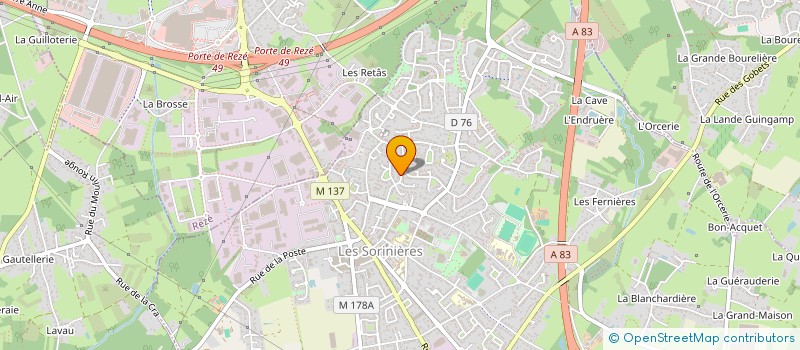 localisation de l'entreprise SOC DE DISTRIBUTION MATERIEL D'ENTRETIEN à LES SORINIERES