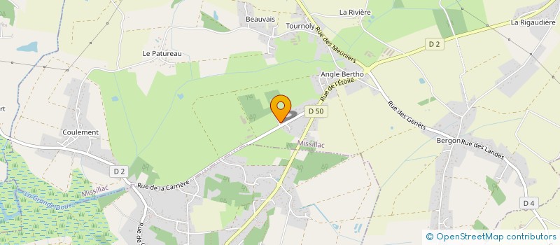 localisation de l'entreprise SOC DE FAIT HUGUET J ET GASCOIN J à MISSILLAC