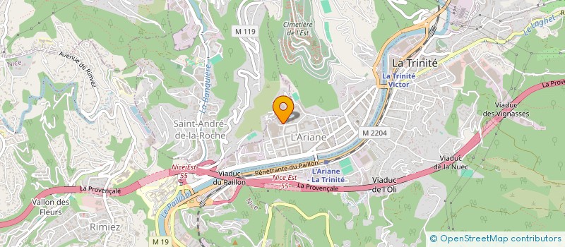 localisation de l'entreprise SOC. DE FAIT TIMSIT D. ET BERNARD A. à NICE