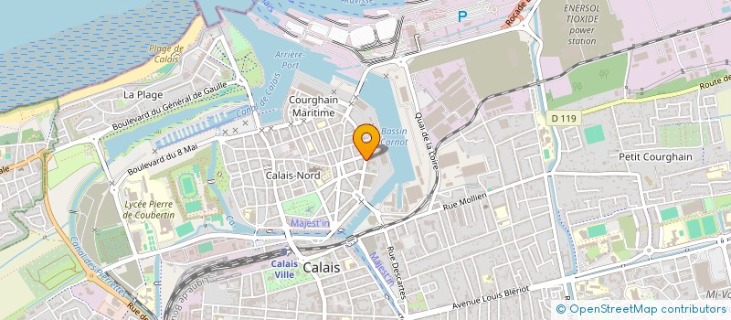 localisation de l'entreprise SOC DE MANUTENTION DU PORT DE CALAIS  CALAIS