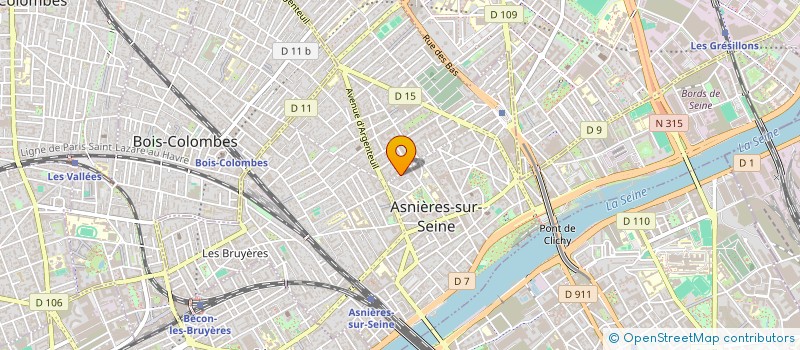 localisation de l'entreprise SOC DE MENUISERIE A.G.D. à ASNIERES-SUR-SEINE