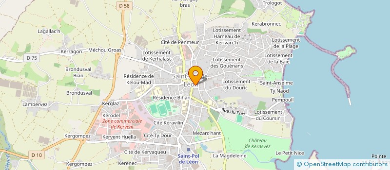 localisation de l'entreprise SOC DE PLOMBERIE CHAUFFAGE SANITAIRE à SAINT-POL-DE-LEON