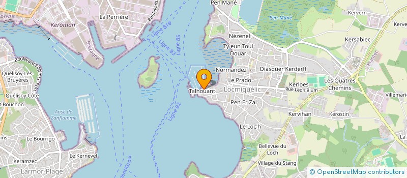 localisation de l'entreprise SOC DE RESTAURATION DU CAFE DE LA MARINE  LOCMIQUELIC