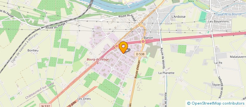 localisation de l'entreprise SOC DE TRANSPORTS ET DE TRAVAUX PUBLICS à BOURG-DE-PEAGE
