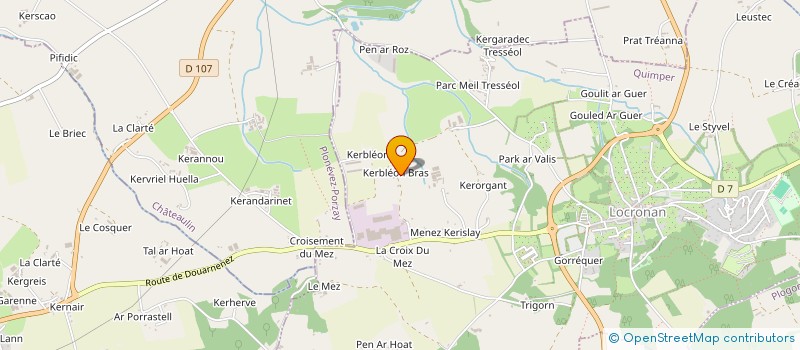 localisation de l'entreprise SOC DE TRAVAUX D'EXPLOITATION FORESTIERE  LOCRONAN