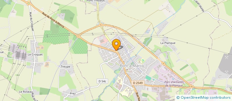 localisation de l'entreprise SOC DELEVOYE HOUZET  PONT-A-MARCQ