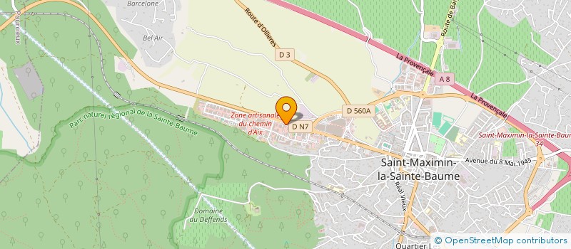localisation de l'entreprise SOC DES AGREGATS DE PROVENCE à SAINT-MAXIMIN-LA-SAINTE-BAUME