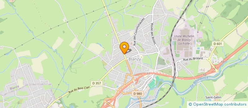 localisation de l'entreprise SOC DES ATELIERS BLANZYNOIS  BLANZY