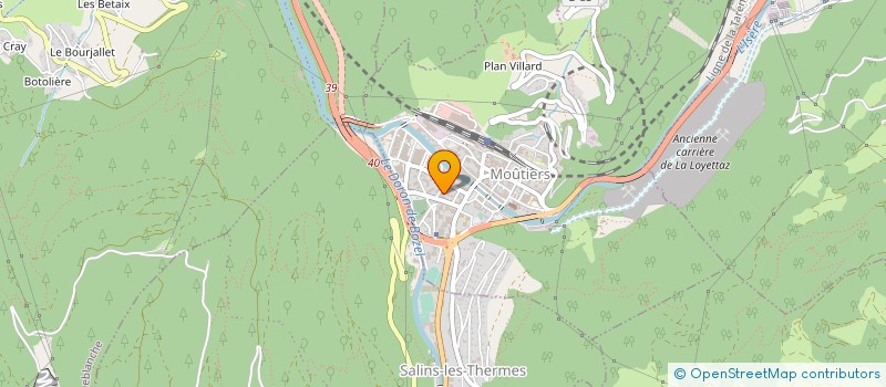 localisation de l'entreprise SOC DES ETABLISSEMENTS MARTIN à MOUTIERS